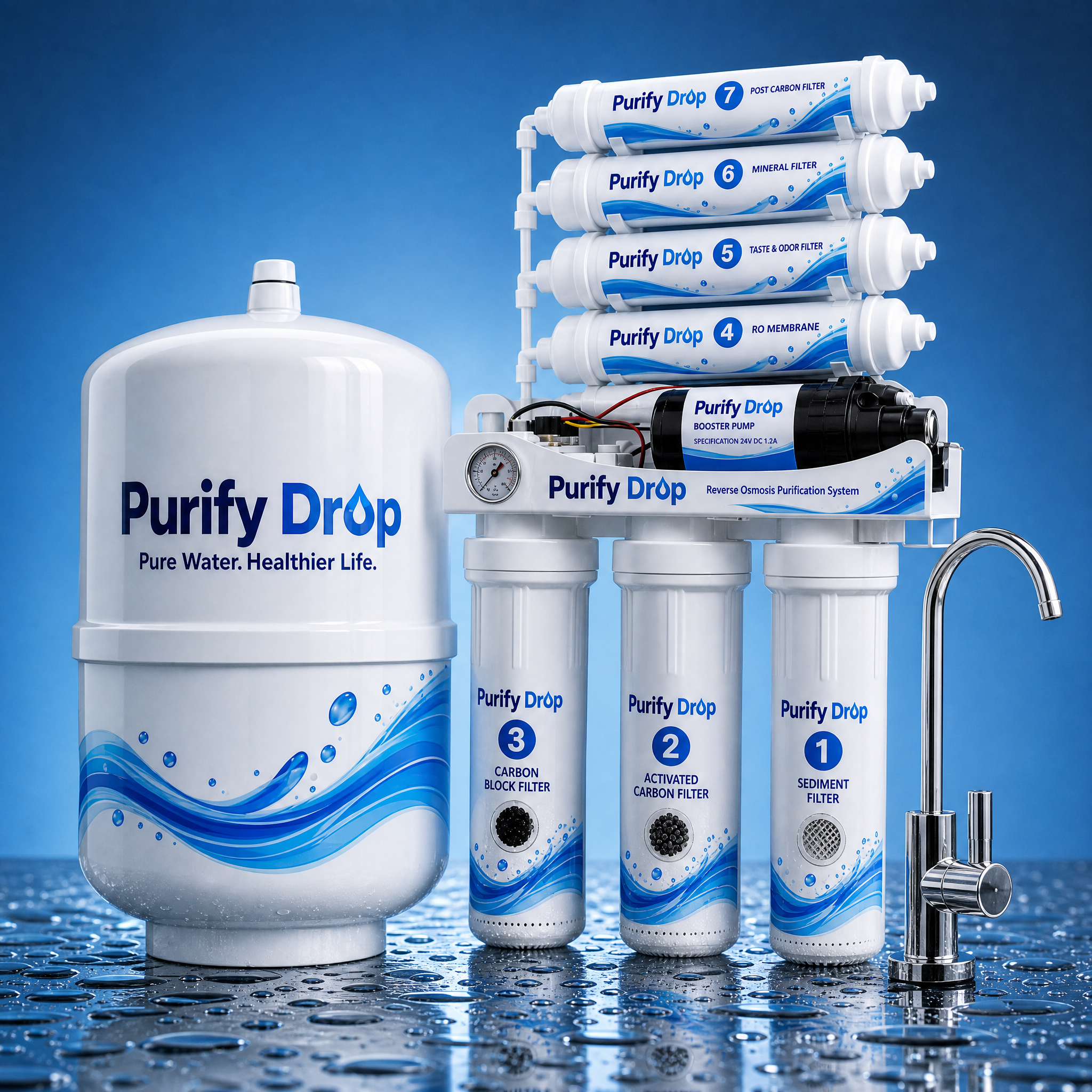 Purify 7 Stage RO Plant for Home in Pakistan